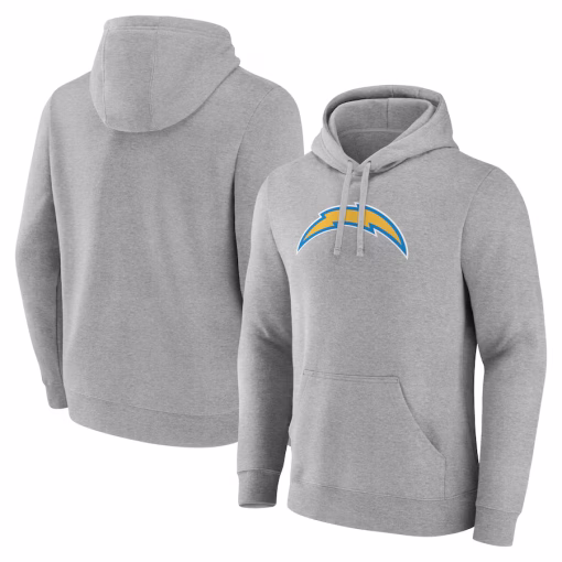 Los Angeles Chargers Fanatics Deliver Fleece Pullover Hoodie – Heather Gray