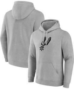 San Antonio Spurs Fanatics Primary Logo Pullover Hoodie – Heather Gray