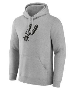 Alternative view of San Antonio Spurs Fanatics Primary Logo Pullover Hoodie – Heather Gray
