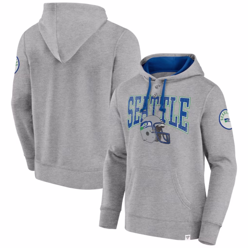 Seattle Seahawks Fanatics Label Maker Pullover Hoodie – Heather Gray