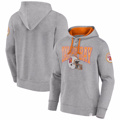 Tampa Bay Buccaneers Fanatics Label Maker Pullover Hoodie – Heather Gray