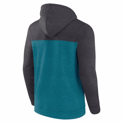 Jacksonville Jaguars Fanatics Down and Distance Full-Zip Hoodie – Heather Teal - Image 3