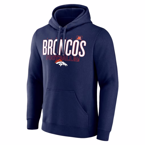Denver Broncos Fanatics Pylon Outline Pullover Hoodie – Navy - Image 3