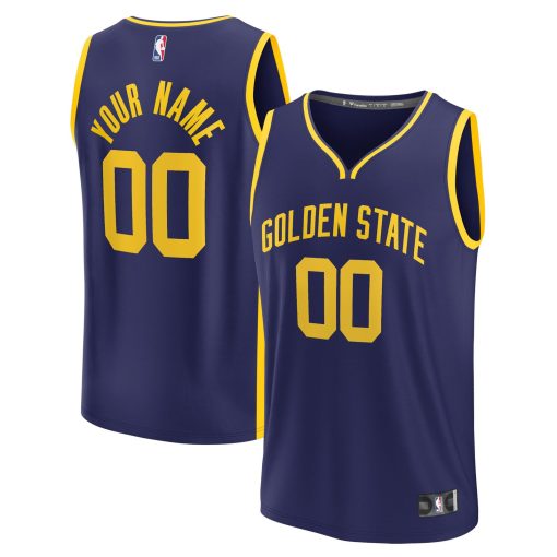 Golden State Warriors Fanatics Fast Break Replica Custom Jersey – Statement Edition – Navy