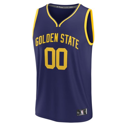 Golden State Warriors Fanatics Fast Break Replica Custom Jersey – Statement Edition – Navy - Image 2