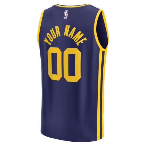 Golden State Warriors Fanatics Fast Break Replica Custom Jersey – Statement Edition – Navy - Image 3