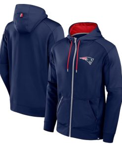 New England Patriots Fanatics Defender Full-Zip Hoodie – Navy