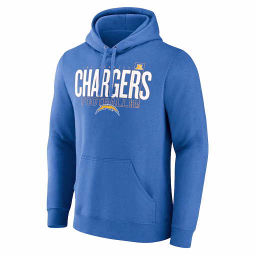 Los Angeles Chargers Fanatics Pylon Outline Pullover Hoodie – Powder Blue - Image 2