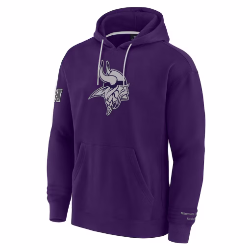 Minnesota Vikings Fanatics Elements Pace Fleece Pullover Hoodie – Purple - Image 2