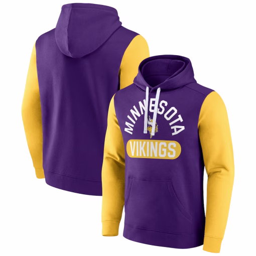 Minnesota Vikings Fanatics Extra Point Pullover Hoodie – Purple