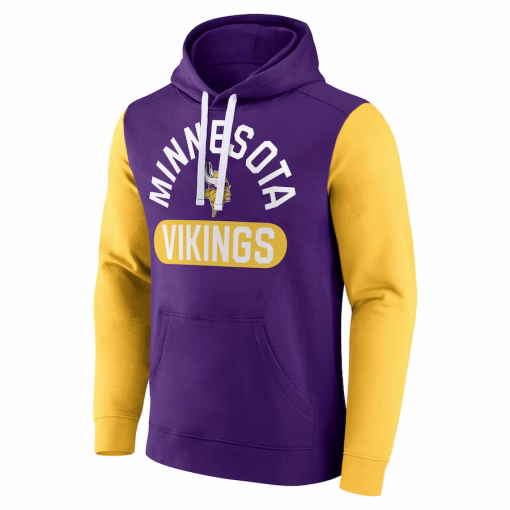 Minnesota Vikings Fanatics Extra Point Pullover Hoodie – Purple - Image 2