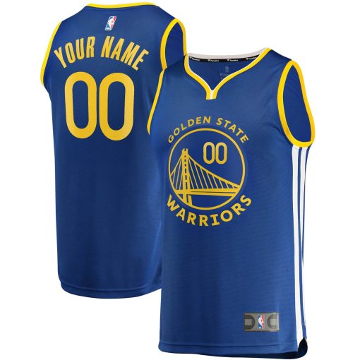 Golden State Warriors Fanatics Fast Break Custom Replica Jersey Royal – Icon Edition