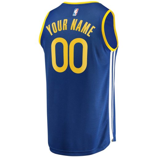 Golden State Warriors Fanatics Fast Break Custom Replica Jersey Royal – Icon Edition - Image 3