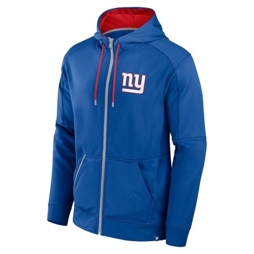 New York Giants Fanatics Defender Full-Zip Hoodie – Royal - Image 2