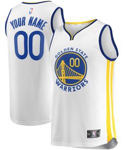 Golden State Warriors Fanatics Fast Break Custom Replica Jersey White – Association Edition