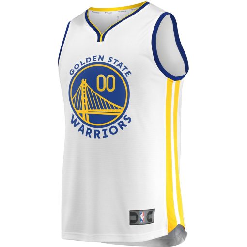Golden State Warriors Fanatics Fast Break Custom Replica Jersey White – Association Edition - Image 2