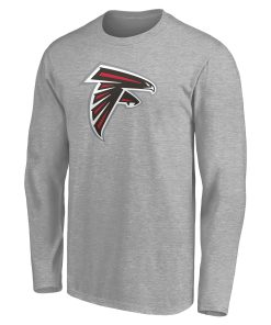 Alternative view of Atlanta Falcons Team Authentic Custom Long Sleeve T-Shirt – Gray