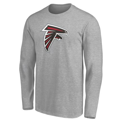 Atlanta Falcons Team Authentic Custom Long Sleeve T-Shirt – Gray - Image 2