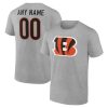Cincinnati Bengals  Team Authentic Custom T-Shirt – Gray