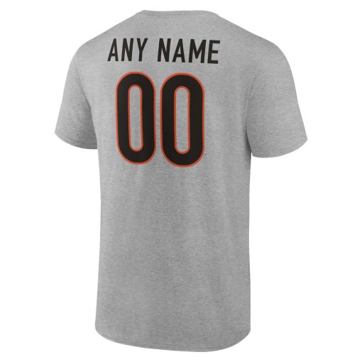 Cincinnati Bengals  Team Authentic Custom T-Shirt – Gray - Image 3
