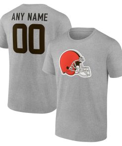 Cleveland Browns  Team Authentic Custom T-Shirt – Gray
