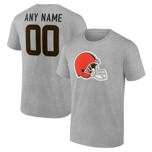Cleveland Browns  Team Authentic Custom T-Shirt – Gray