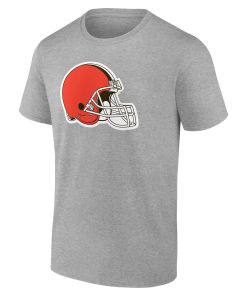 Alternative view of Cleveland Browns  Team Authentic Custom T-Shirt – Gray
