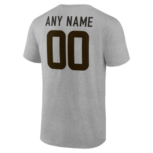 Cleveland Browns  Team Authentic Custom T-Shirt – Gray - Image 3