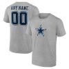 Dallas Cowboys  Team Authentic Custom T-Shirt – Gray