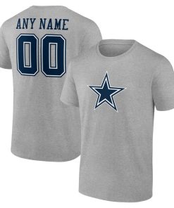Dallas Cowboys  Team Authentic Custom T-Shirt – Gray