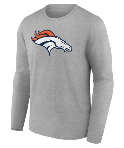 Alternative view of Denver Broncos  Team Authentic Custom Long Sleeve T-Shirt – Gray