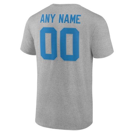 Detroit Lions  Team Authentic Custom T-Shirt – Gray - Image 3