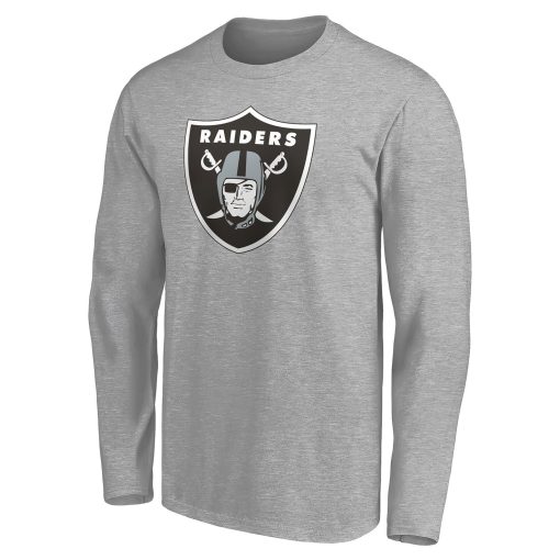 Las Vegas Raiders Team Authentic Custom Long Sleeve T-Shirt – Gray - Image 2