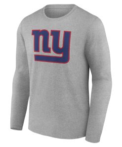 Alternative view of New York Giants  Team Authentic Custom Long Sleeve T-Shirt – Gray