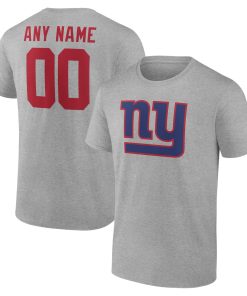 New York Giants  Team Authentic Custom T-Shirt – Gray