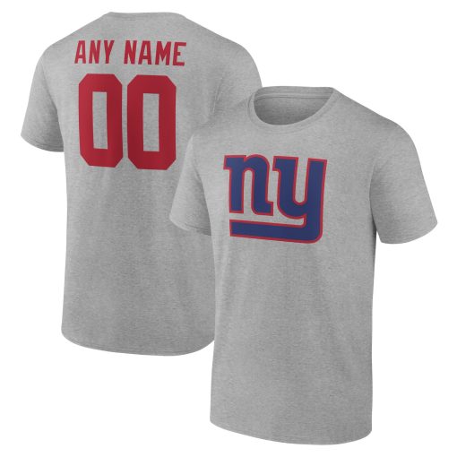 New York Giants  Team Authentic Custom T-Shirt – Gray