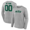 New York Jets  Team Authentic Custom Long Sleeve T-Shirt – Gray