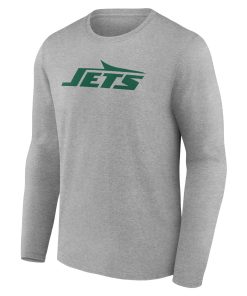 Alternative view of New York Jets  Team Authentic Custom Long Sleeve T-Shirt – Gray