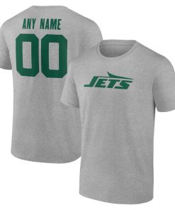 New York Jets  Team Authentic Custom T-Shirt – Gray