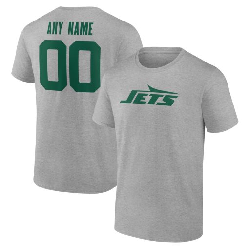New York Jets  Team Authentic Custom T-Shirt – Gray