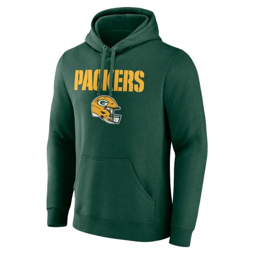 Green Bay Packers Personalized Name & Number Team Wordmark Pullover Hoodie – Green - Image 2