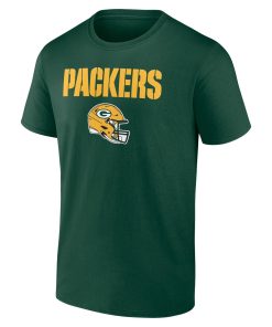 Alternative view of Green Bay Packers Personalized Name & Number Team Wordmark T-Shirt – Green