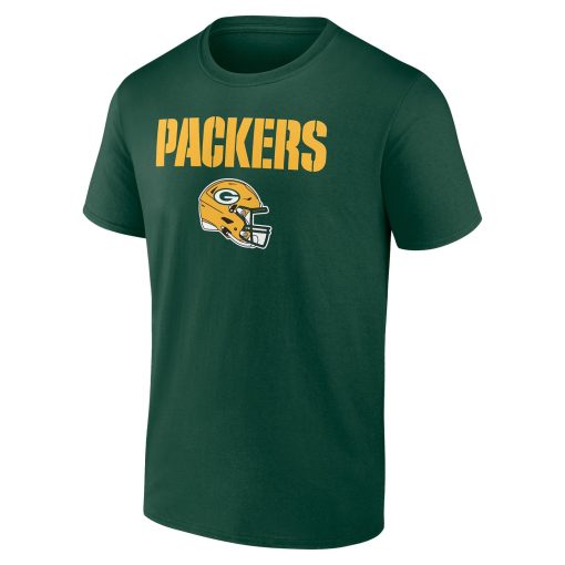 Green Bay Packers Personalized Name & Number Team Wordmark T-Shirt – Green - Image 2