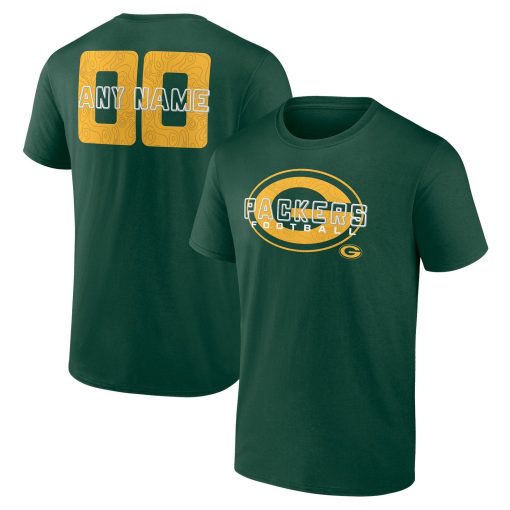 Green Bay Packers Stellar Personalized Name & Number T-Shirt – Green