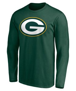 Alternative view of Green Bay Packers Team Authentic Personalized Name & Number Long Sleeve T-Shirt – Green