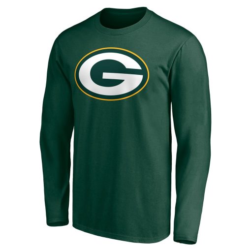 Green Bay Packers Team Authentic Personalized Name & Number Long Sleeve T-Shirt – Green - Image 2