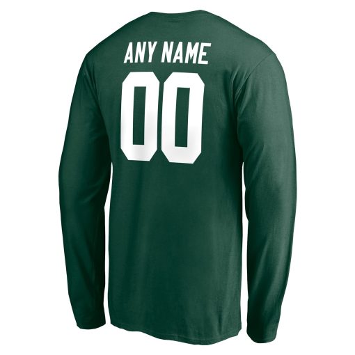 Green Bay Packers Team Authentic Personalized Name & Number Long Sleeve T-Shirt – Green - Image 3