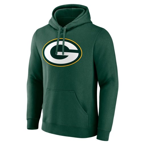 Green Bay Packers Team Authentic Personalized Name & Number Pullover Hoodie – Green - Image 2