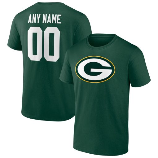 Green Bay Packers Team Authentic Personalized Name & Number T-Shirt – Green