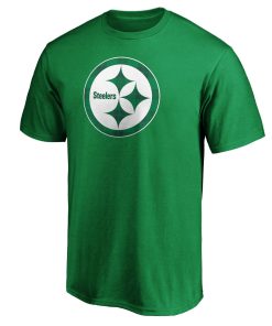 Alternative view of Pittsburgh Steelers Emerald Plaid Personalized Name & Number T-Shirt – Green